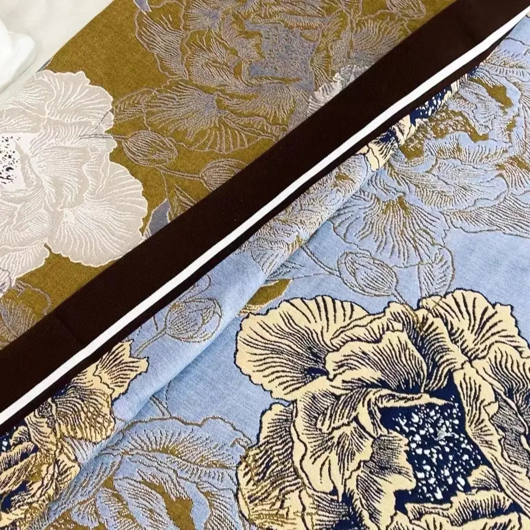 Cotton Floral Pattern Blanket 230x250 cm