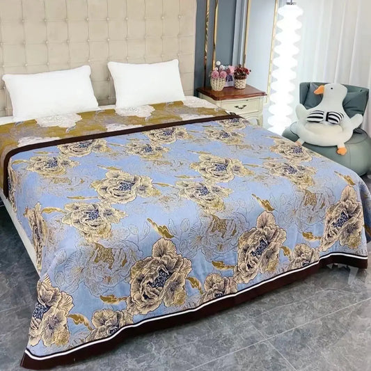 Cotton Floral Pattern Blanket 230x250 cm